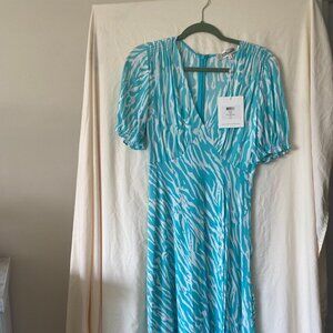 Diane Von Furstenberg Turquoise/Blue/Aqua Spring/Summer dress - SIZE 6